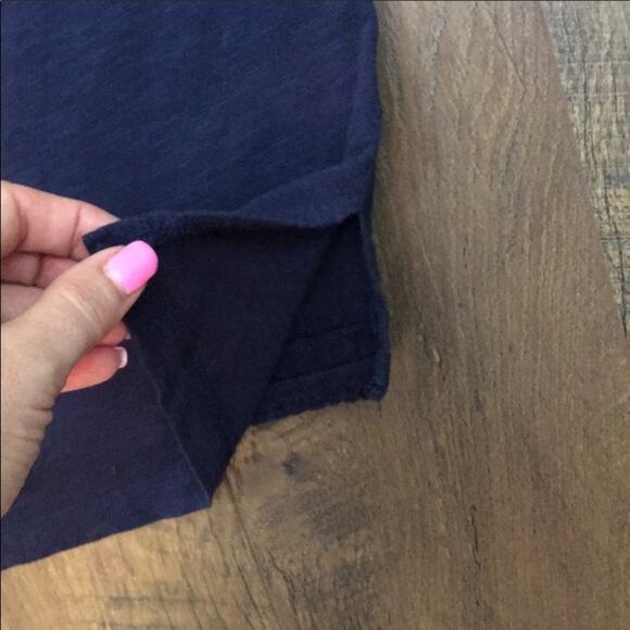 Lucky Brand Navy Embroidered Short Sleeve Boho Top - Picture 6 of 8